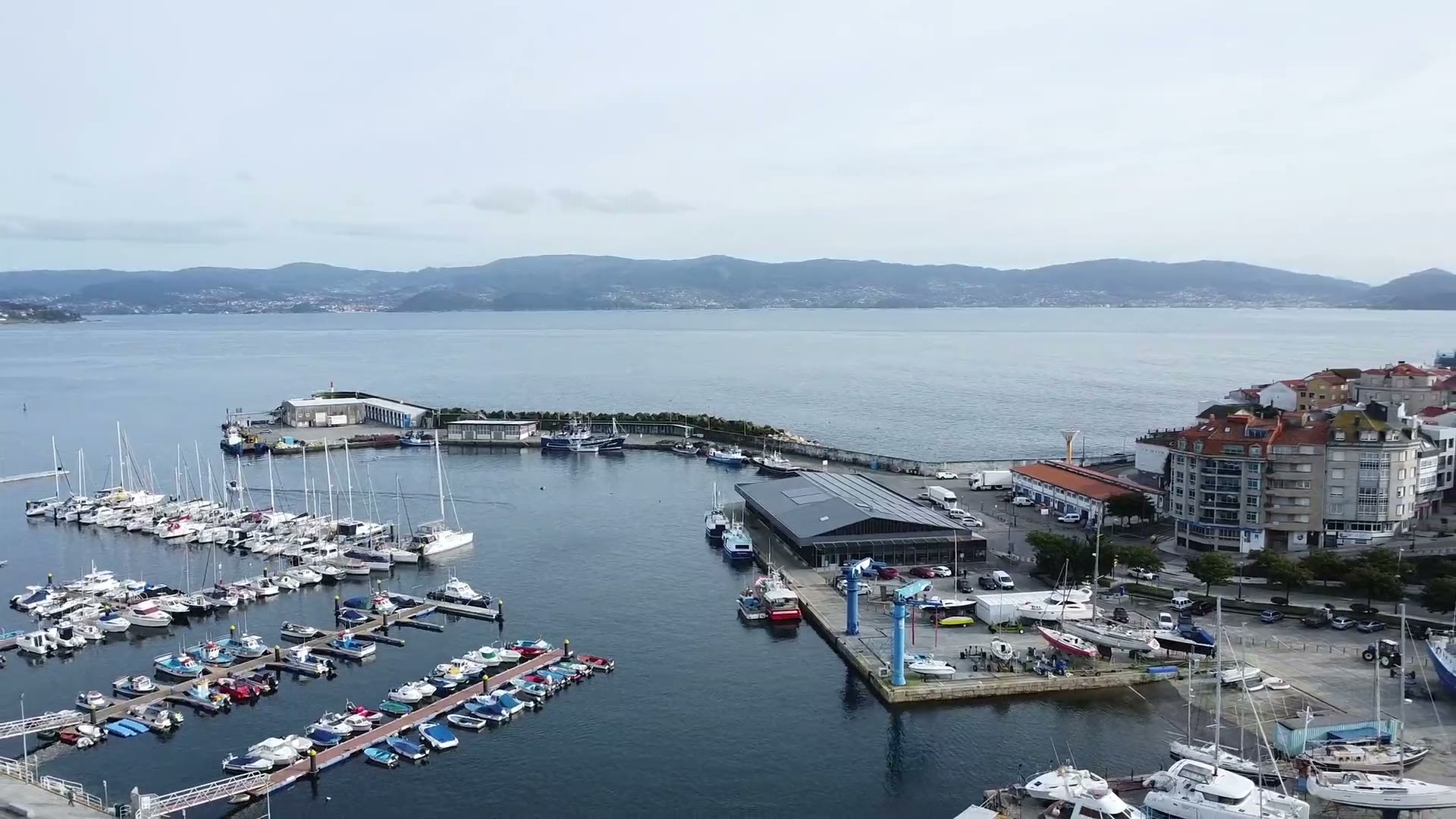Vista aérea de la marina de Vigo
